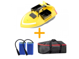 3 komorová loďka - žlutá, 2 baterie a taška - výhodný set