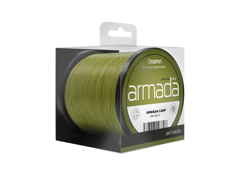Delphin ARMADA CARP 600m/kamufláž 0,25mm 9,7lbs