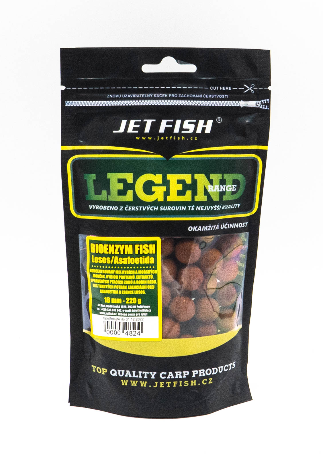 Legend Range boilie 220g - 16mm BIOENZYM FISH - LOSOS / ASA