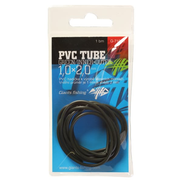 GIANTS FISHING PVC HADIČKA PVC TUBE GREENINNERXOUTER 1,0X2,0MM,1M